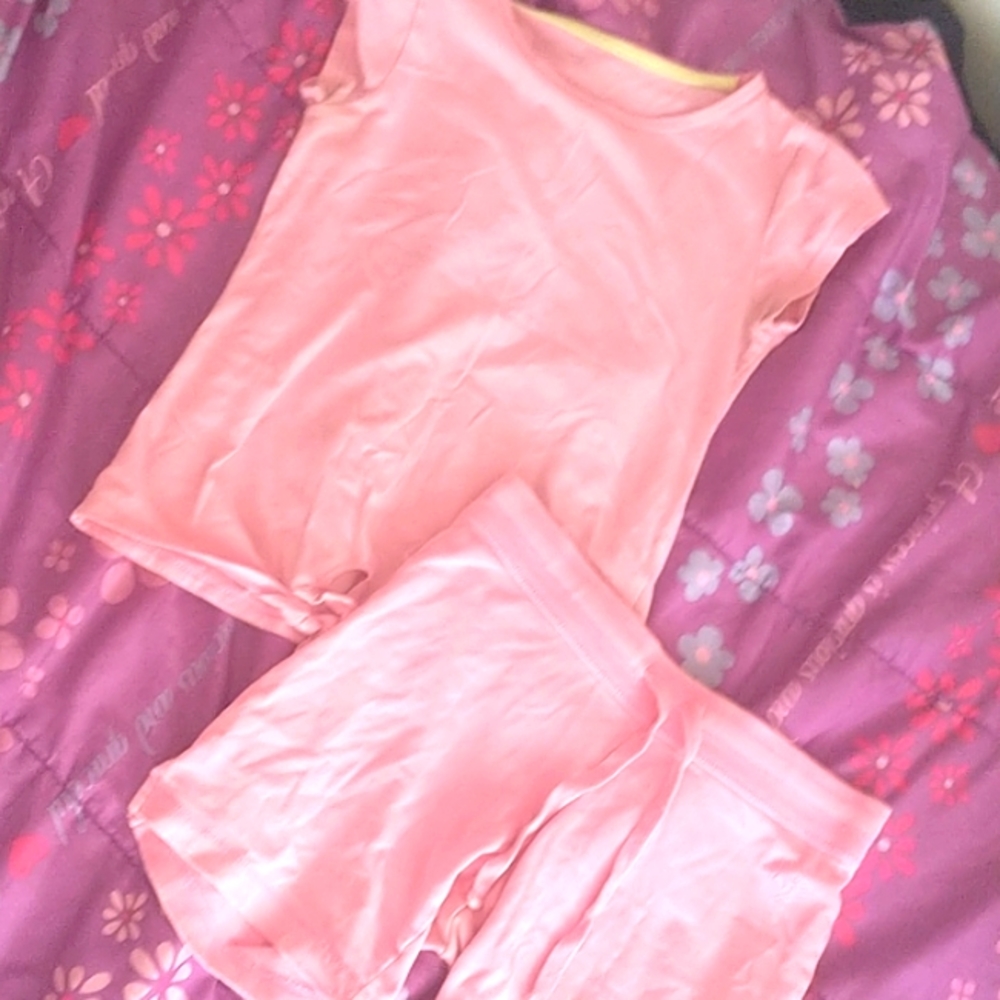 Neon pink matching set